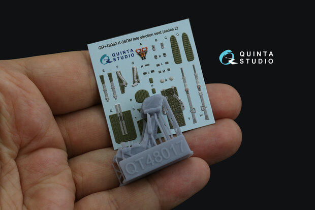 Quinta Studio QR+48062 -  K-36DM Series2 (late) ejection seat (for MiG-29, MiG-31, Su-27, Su-33, Su-34 aircraft since 2008) (All kits) - 1:48