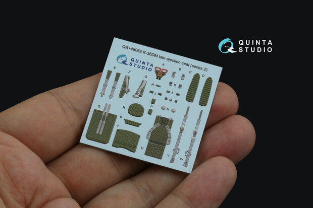 Quinta Studio QR+48062 -  K-36DM Series2 (late) ejection seat (for MiG-29, MiG-31, Su-27, Su-33, Su-34 aircraft since 2008) (All kits) - 1:48