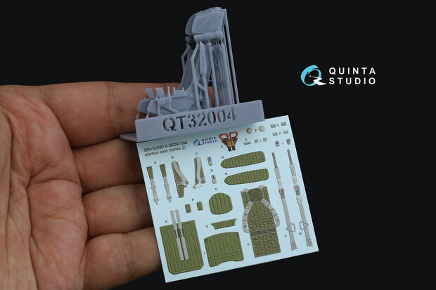 Quinta Studio QR+32039 -  K-36DM Series2 (late) ejection seat (for MiG-29, MiG-31, Su-27, Su-33, Su-34 aircraft since 2008) (All kits) - 1:32