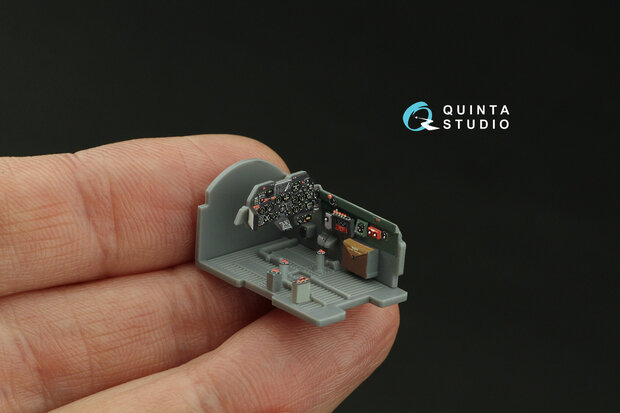 Quinta Studio QD72153 -  P-47D Thunderbolt  Bubbletop 3D-Printed & coloured Interior on decal paper (Tamiya) - 1:72