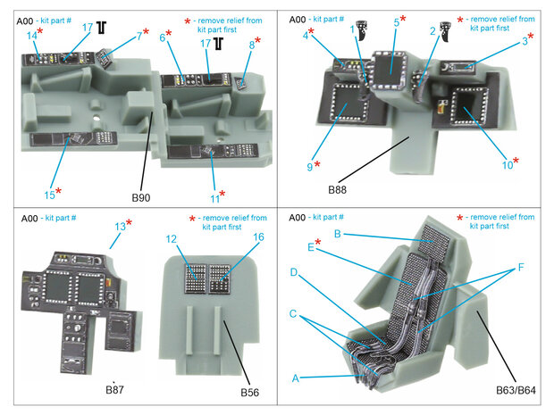 Quinta Studio QD72149 -  AH-64D late/AH-64E 3D-Printed & coloured Interior on decal paper (Academy) - 1:72