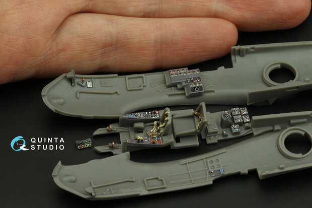 Quinta Studio QD72141 -  Me 410 3D-Printed & coloured Interior on decal paper (Airfix) - 1:72