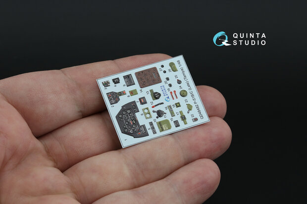 Quinta Studio QD48482 -  P-51B/C (Late) 3D-Printed & coloured Interior on decal paper (Tamiya) - 1:48