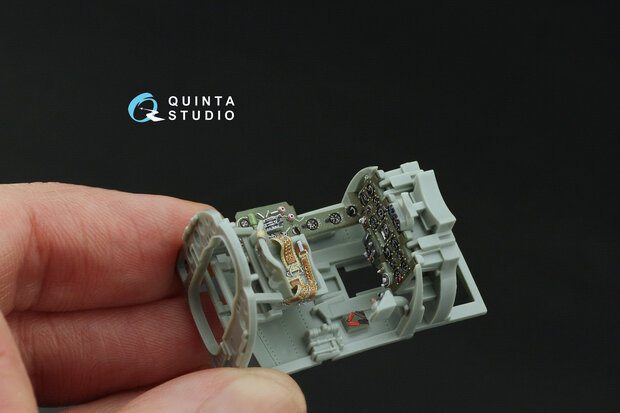 Quinta Studio QD48469 -  A6M2 Zero (Nakajima Prod.) 3D-Printed & coloured Interior on decal paper (Academy) - 1:48