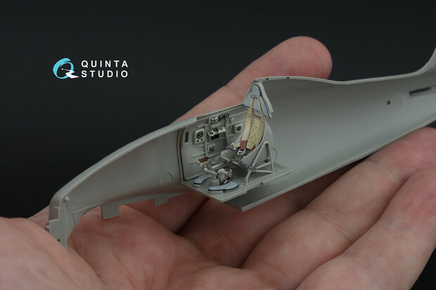 Quinta Studio QD48467 -  Macchi MC.200 Saetta (Late) 3D-Printed & coloured Interior on decal paper (Italeri/Tamiya) - 1:48