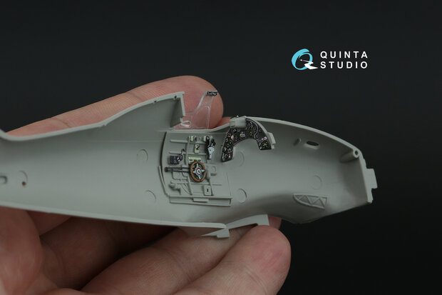 Quinta Studio QD48467 -  Macchi MC.200 Saetta (Late) 3D-Printed & coloured Interior on decal paper (Italeri/Tamiya) - 1:48