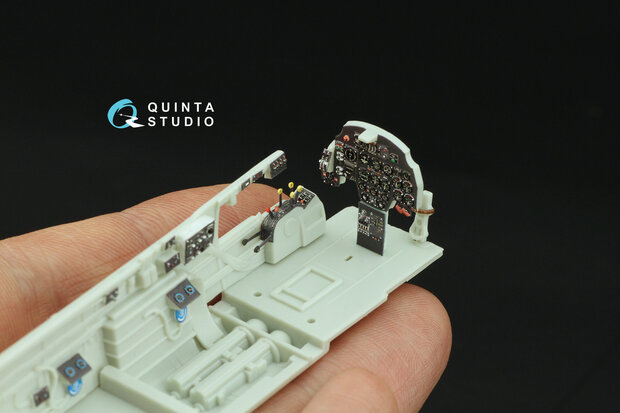 Quinta Studio QD48435 -  Bf 110G-2 3D-Printed & coloured Interior on decal paper (Revell) - 1:48