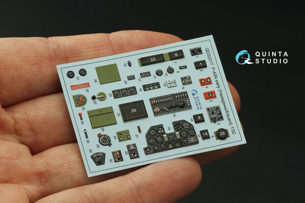 Quinta Studio QD32217 -  P-40N early 3D-Printed & coloured Interior on decal paper  (Hasegawa/Eduard) - 1:32