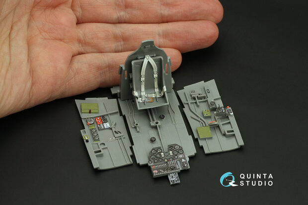 Quinta Studio QD32217 -  P-40N early 3D-Printed & coloured Interior on decal paper  (Hasegawa/Eduard) - 1:32