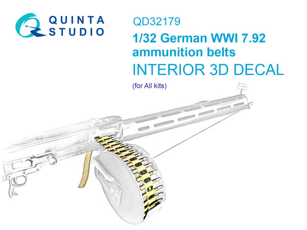 Quinta Studio QD32179 -  German WWI 7.92 ammunition belts (All kits) - 1:32