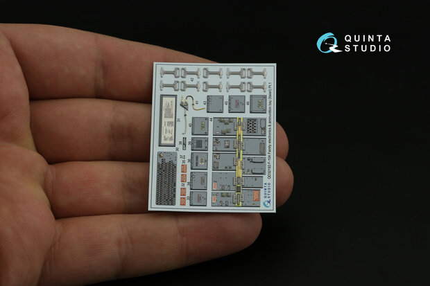 Quinta Studio QD32180 -  F-104S 3D-Printed & coloured Interior on decal paper (Italeri) - 1:32