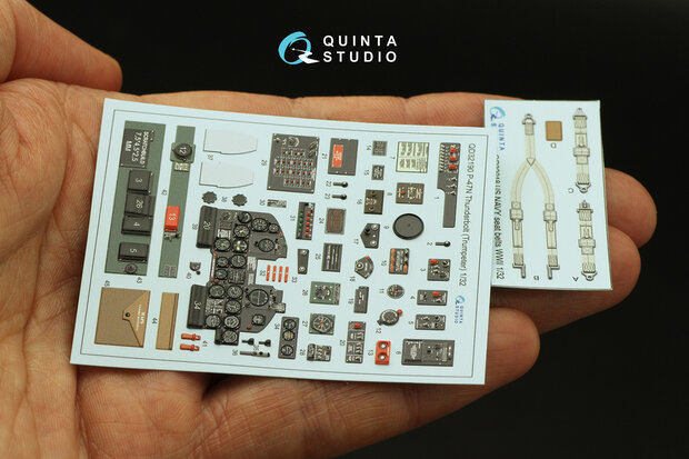 Quinta Studio QD32190 -  P-47N Thunderbolt 3D-Printed & coloured Interior on decal paper (Trumpeter) - 1:32