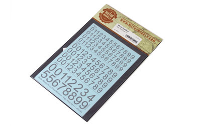 Matho Models 80002 - Decal Numbers - large, black, type 1 - all scales