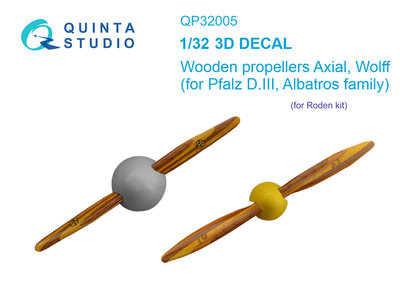 Quinta Studio QP32005 - Wooden propellers Axial Wolff (for Roden kit) - 1:32