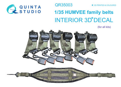 Quinta Studio QR35003 - HUMVEE family belts, 3D-Printed & coloured on decal paper (all kits) - 1:35