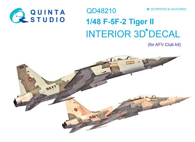 Quinta Studio QD48210 - F-5F-2 3D-Printed & coloured Interior on decal paper (for AFV club) - 1:48