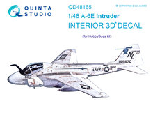 Quinta Studio QD48165 - A-6E Intruder 3D-Printed & coloured Interior on decal paper (for HobbyBoss kit) - 1:48