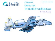 Quinta Studio QD48143 - A-10A 3D-Printed & coloured Interior on decal paper  (for Hobby Boss kit) - 1:48