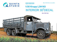 Quinta Studio QD35030 - Krupp L3H163 3D-Printed & coloured Interior on decal paper (for ICM kit) - 1:35