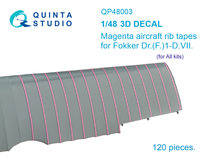 Quinta Studio QP48003 - Magenta rip tapes for Fokker Dr.(F)I-D.VII - 1:48