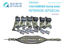 Quinta Studio QR35003 - HUMVEE family belts, 3D-Printed & coloured on decal paper (all kits) - 1:35