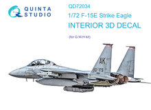 Quinta Studio QD72034 - F-15E 3D-Printed & coloured Interior on decal paper (for GWH) - 1:72