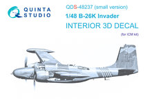 Quinta Studio QDS-48237 - B-26K 3D-Printed & coloured Interior on decal paper (for ICM kit) - Small Version - 1:48