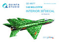 Quinta-Studio-QD48077-MiG-21PFM-(Emerald-color-panels)--3D-Printed-&amp;-coloured-Interior-on-decal-paper--(for-Eduard-kit)-1:48