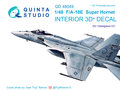 Quinta-Studio-QD48049-F-A-18E-Super-Hornet--3D-Printed-&amp;-coloured-Interior-on-decal-paper--(for-Hasegawa-kit)-1:48