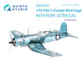 Quinta-Studio-QD72023-F4U-1-Corsair-(Bird-cage)-3D-Printed-&amp;-coloured-Interior-on-decal-paper-(for-Tamiya--kit)-1:72