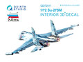 Quinta-Studio-QD72011-Su-27SM--3D-Printed-&amp;-coloured-Interior-on-decal-paper--(for-Zvezda-kit)-1:72