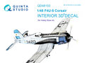 Quinta-Studio-QD48153-F4U-5-3D-Printed-&amp;-coloured-Interior-on-decal-paper-(for-Hobby-Boss-kit)-1:48