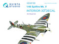 Quinta-Studio-QD48189-Spitfire-Mk.V-3D-Printed-&amp;-coloured-Interior-on-decal-paper-(for-Eduard-kit)-1:48