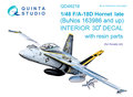 Quinta-Studio-QD48216-F-A-18D-Late-3D-Printed-&amp;-coloured-Interior-on-decal-paper-with-resin-parts-(for-Kinetic-kit)-1:48