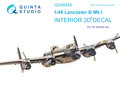 Quinta-Studio-QD48248-Lancaster-B-Mk.I-3D-Printed-&amp;-coloured-Interior-on-decal-paper-(for-HK-Models-kit)-1:48