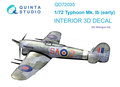 Quinta-Studio-QD72035-Hawker-Typhoon-Mk.1b-(early)-3D-Printed-&amp;-coloured-Interior-on-decal-paper-(for-Brengun-kit)-1:72