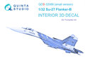 Quinta-Studio-QDS-32088-Su-27-3D-Printed-&amp;-coloured-Interior-on-decal-paper-(for-Trumpeter-kit)-Small-Version-1:32