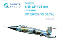 Quinta-Studio-QD48226-CF-104-Late-3D-Printed-&amp;-coloured-Interior-on-decal-paper-(for-Kinetic-kit)-1:48