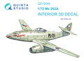 Quinta-Studio-QD72049-Me-262A-3D-Printed-&amp;-coloured-Interior-on-decal-paper-(for-Airfix-kit)-1:72