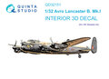 Quinta-Studio-QD32151-Avro-Lancaster-B.-Mk.I-3D-Printed-&amp;-coloured-Interior-on-decal-paper-(for-HK-Model-kit)-1:32