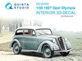 Quinta-Studio-QD35082-1937-Opel-Olympia-3D-Printed-&amp;-coloured-Interior-on-decal-paper-(for-Bronco-kit)-1:35