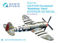 Quinta-Studio-QD32148-P-47D-Thunderbolt-Bubbletop-Early-3D-Printed-&amp;-coloured-Interior-on-decal-paper-(Trumpeter)-1:32