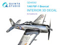 Quinta-Studio-QD48392-F8F-1-Bearcat-3D-Printed-&amp;-coloured-Interior-on-decal-paper-(for-Academy-kit)-1:48