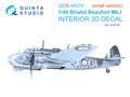 Quinta-Studio-QDS-48379-Bristol-Beaufort-Mk.I-3D-Printed-&amp;-coloured-Interior-on-decal-paper-(for-ICM-kit)-Small-Version-1:48