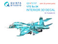 Quinta-Studio-QD+72157-Su-34-3D-Printed-&amp;-coloured-Interior-on-decal-paper-(for-Trumpeter-kit)-(with-3D-printed-resin-part)-1:72