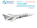 Quinta-Studio-QD+72117-Su-24MR-3D-Printed-&amp;-coloured-Interior-on-decal-paper-(for-Zvezda-kit)-(with-3D-printed-resin-part)-1:72