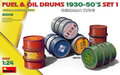 MiniArt-24009-FUEL-&amp;-OIL-DRUMS-1930-50’S-SET-1.-GERMAN-TYPE-1:24