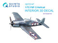 Quinta-Studio-QD72147--F6F-3-Hellcat-3D-Printed-&amp;-coloured-Interior-on-decal-paper-(Eduard)-1:72