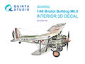 Quinta-Studio-QD48502--Bristol-Bulldog-Mk.II-3D-Printed-&amp;-coloured-Interior-on-decal-paper-(Airfix)-1:48