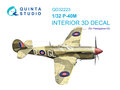 Quinta-Studio-QD32223--P-40M-3D-Printed-&amp;-coloured-Interior-on-decal-paper--(Hasegawa)-1:32